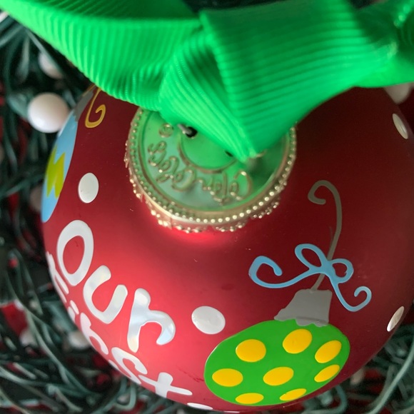 Coton Colors Our First Christmas Glass Ornament - Picture 4 of 5